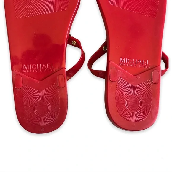 Michael Kors red plastic sandals - Picture 4 of 6